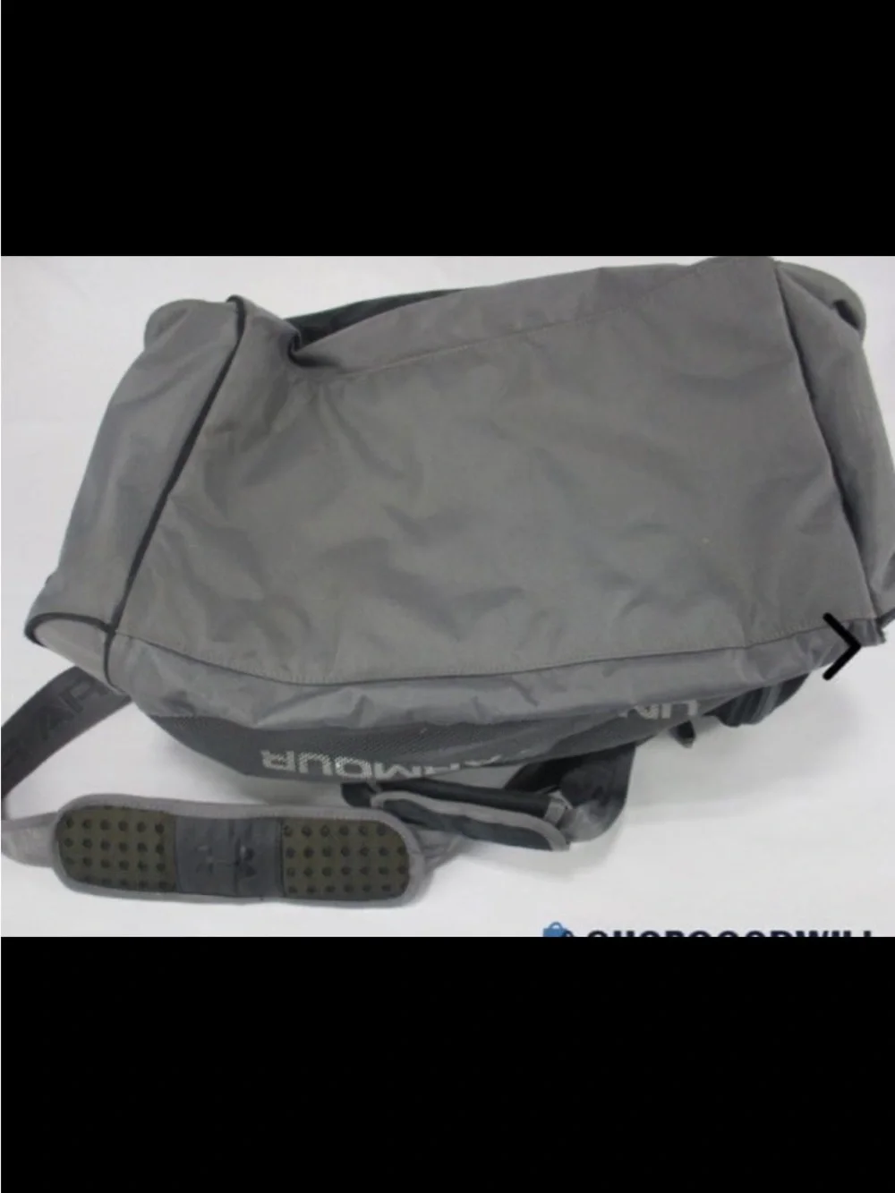 Under Armour Black and Gray Duffel Bag with Logo